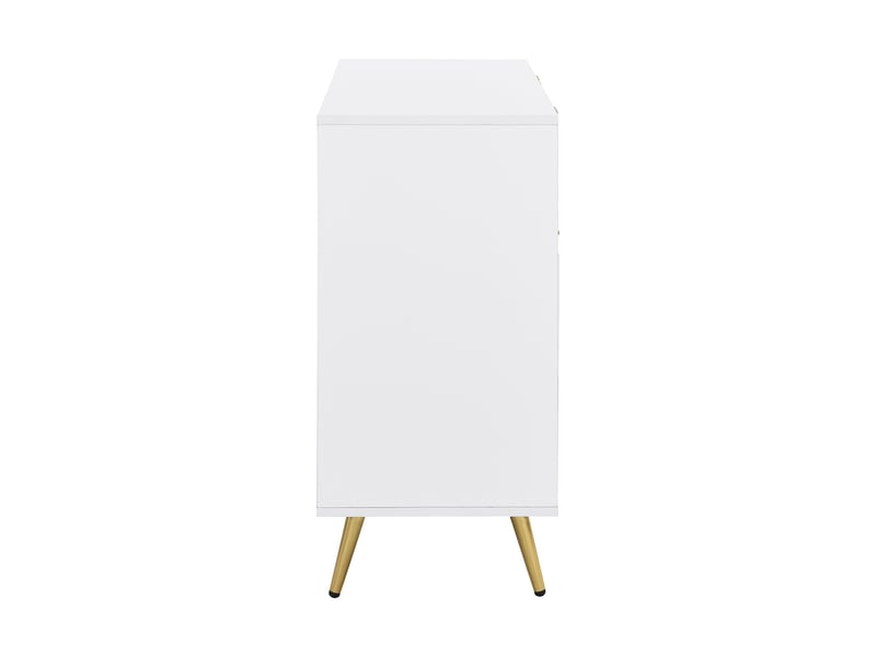  Buffet blanc, 3 tiroirs, 2 portes, rangement, design moderne, multifonctionnel, fonctionnel - mdf - 120x38x80.5cm  - Conforama C