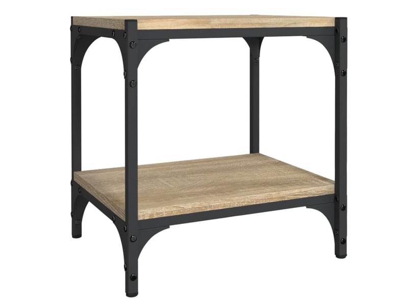  Meuble tv - banc tv - meuble de rangement chêne sonoma 40x33x41 cm bois d'ingénierie et acier  - Conforama A