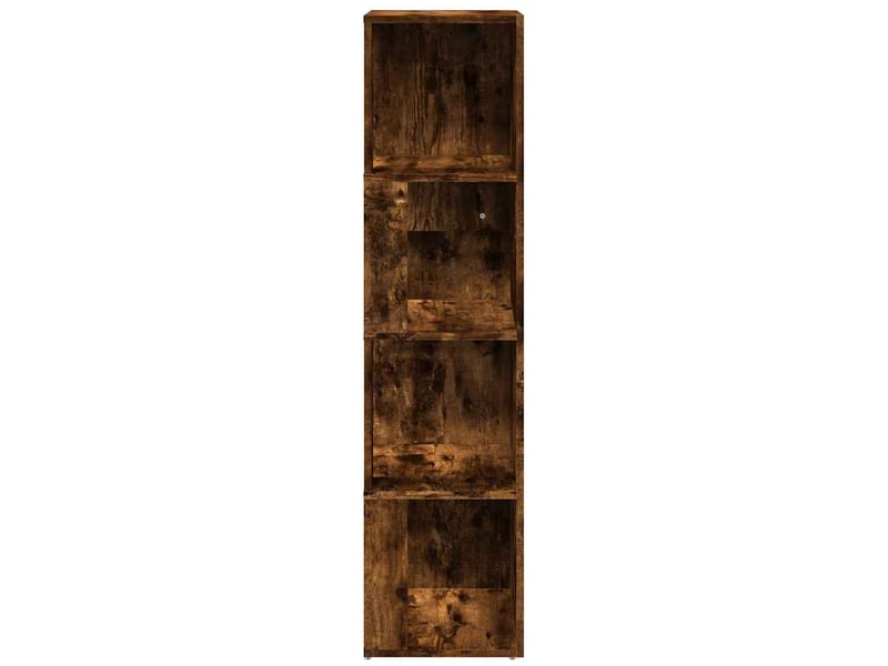  Armoire de rangement, armoire d'angle chêne fumé 33x33x132 cm bois d'ingénierie  - Conforama D