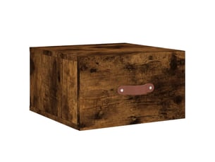 Table de chevet chanmbre, table d'appoint murale chêne fumé 35x35x20 cm shl9950
