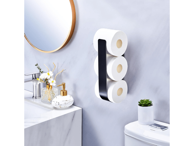  Lot de rechange pour porte-papier toilette sans perçage. Fixation murale facile et sans perçage.  - Conforama B