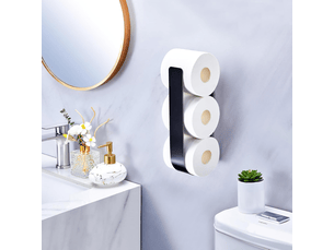 Lot de rechange pour porte-papier toilette sans perçage. Fixation murale facile et sans perçage.