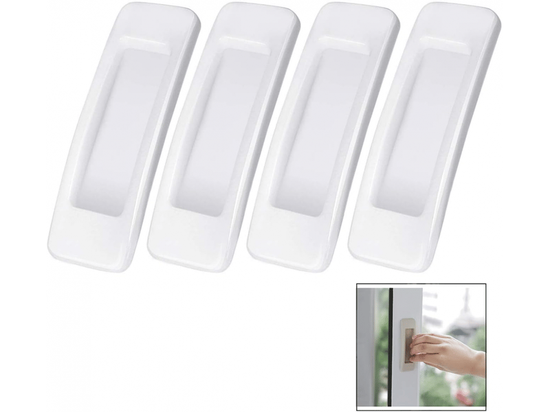 Poignée adhésive pour porte coulissante, lot de 4 pièces - blanche - Conforama A