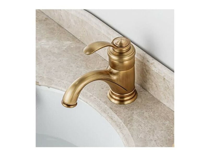 Mitigeur de lavabo robinet de salle de bain antique rétro robinet de lavabo robinet de salle de bain en laiton brossé nostalgie pour salle de bain  - Conforama C