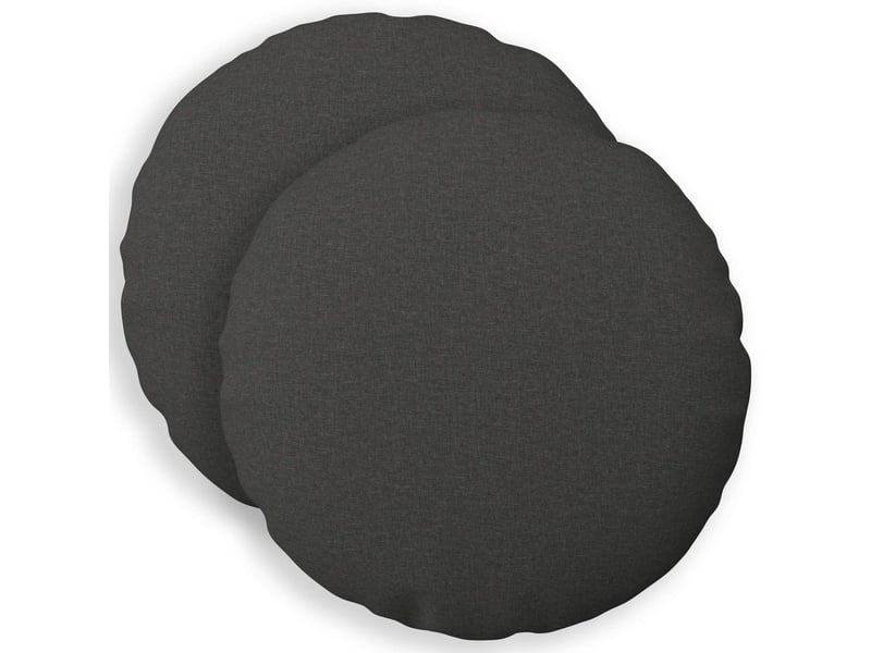  Lot de 2 coussins avec oreiller, coussins décoratifs heerlen gris foncé tissu cf50226  - Conforama B