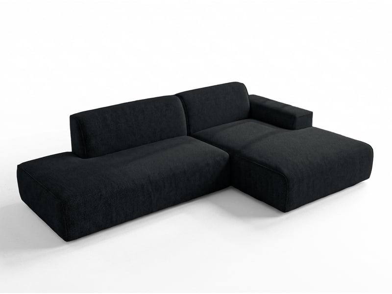 Canapé d'angle moderne didim duo, 288 cm, gris foncé, revętement en velours d Didim Duo - Conforama A