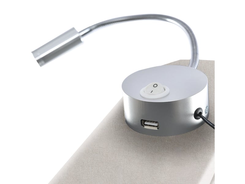  Lit coffre 160x200 cm beige en lin, usb et liseuses intégrées  - Conforama E