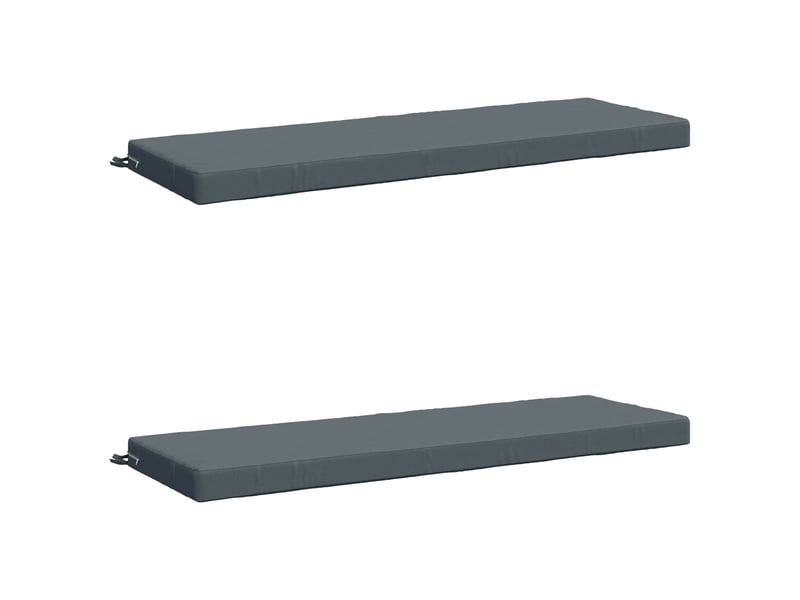  Lot de 2 coussins de banc, coussins d'assise soest 100 % polyester bleu cf57076  - Conforama A