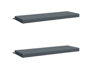 Lot de 2 coussins de banc, coussins d'assise soest 100 % polyester bleu cf57076