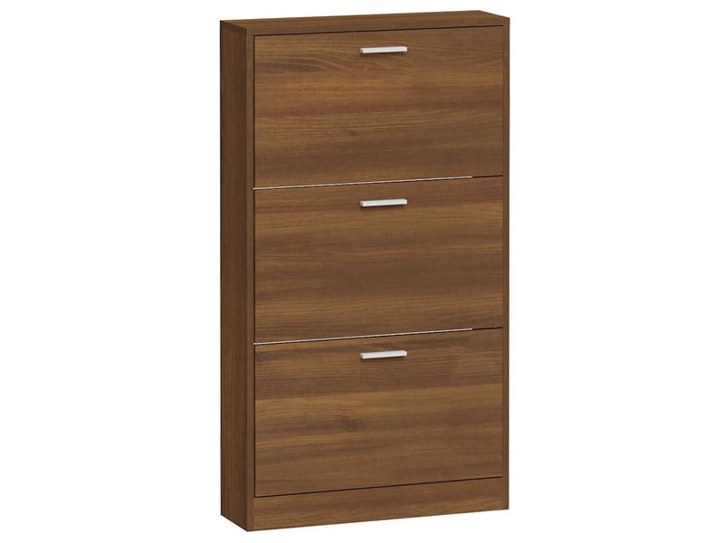  Meuble à chaussure | armoire à chaussures chêne marron 59x17x108cm bois d'ingénierie  - Conforama E
