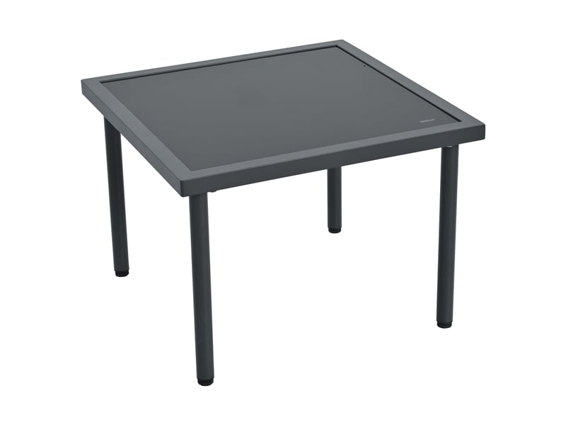  Salon de jardin 6 places en corde grise, table basse verre, acier galvanisé  - Conforama R