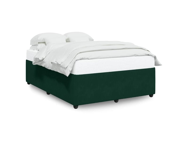  Lit double- lit adulte -  cadre de lit sans matelas vert foncé 160x200 cm velours  - Conforama A
