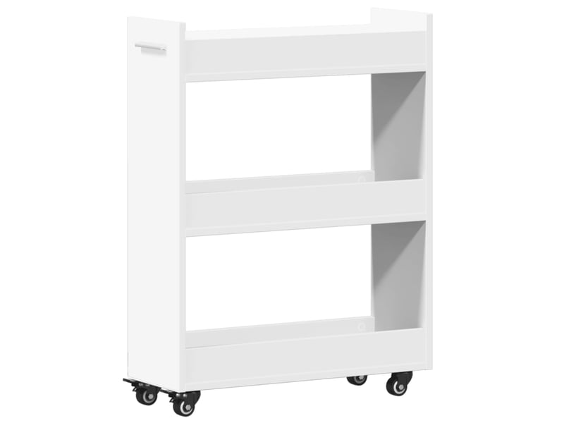  Armoire de rangement, armoire avec roues blanc 60x22x79 cm bois d'ingénierie  - Conforama A