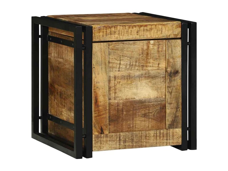  Boîte de rangement, coffre de rangement marron et noir 40x40x40 cm shl83064  - Conforama D