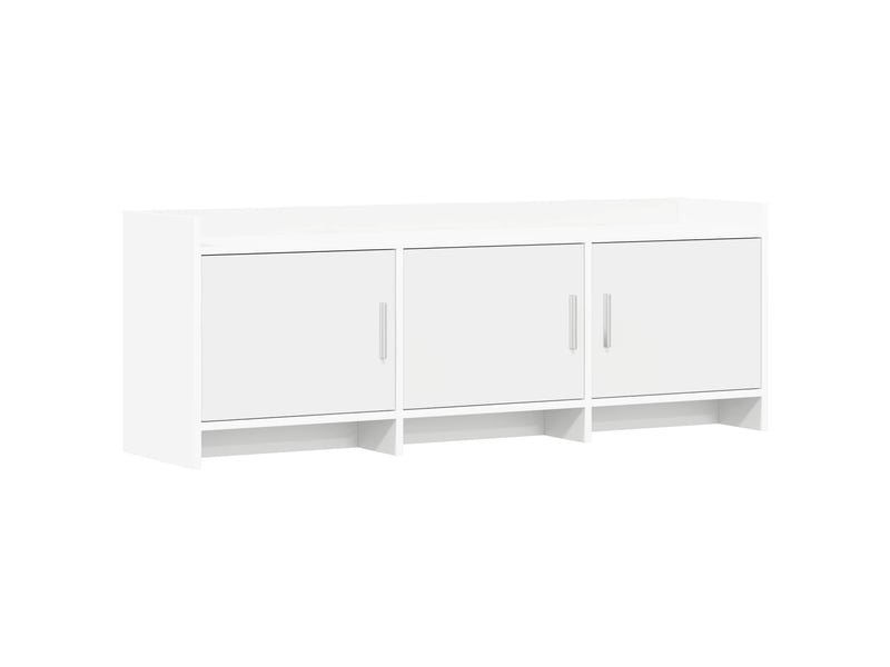  Meuble tv - banc tv - meuble de rangement 130 x 33 x 47 cm blanc bois d'ingénierie  - Conforama A