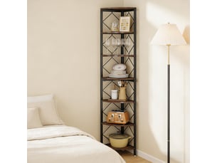 Bibliotheque coloris bicolore 7 étagère(s) <strong>MEULVA</strong> <strong></strong> - 35 cm x 200 cm