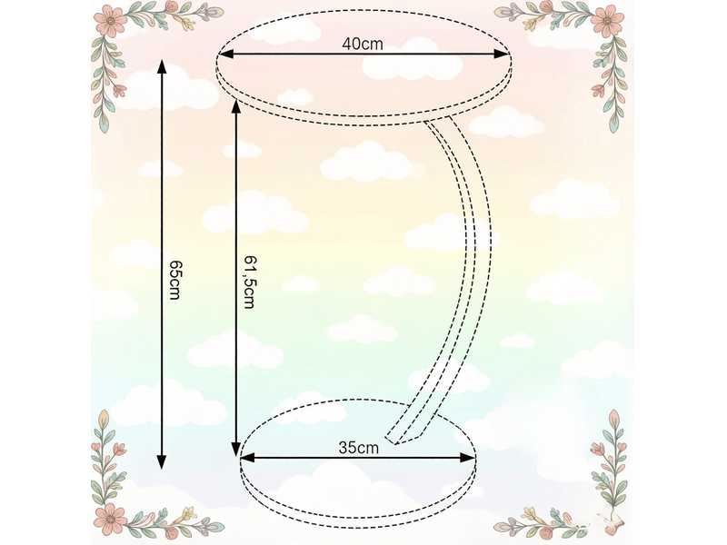 Table basse d'appoint ronde en c avec plateau fixe et patins réglables, style industriel, pour salon, noir et vintage  - Conforama C