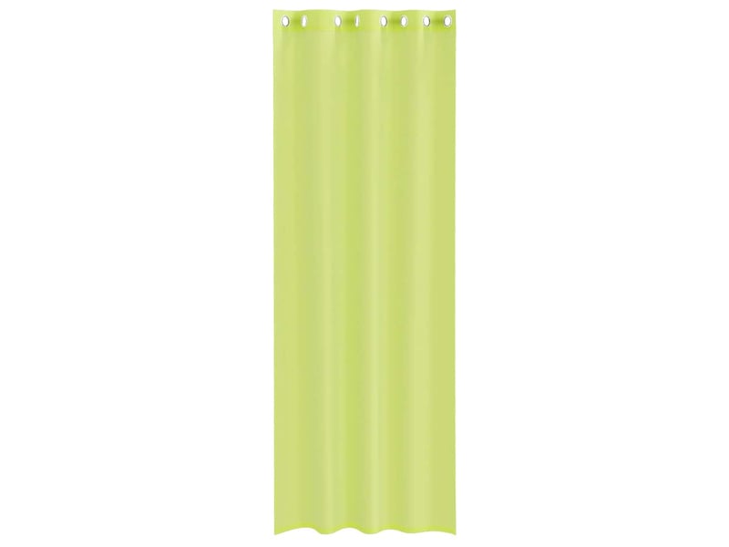 Lot de 2 rideaux en voile, voilages avec œillets vert pomme 140x260 cm cf44434 - Conforama D