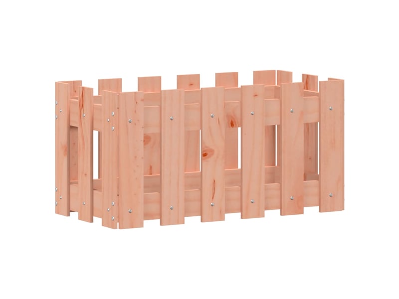 Jardinière - bac à fleurs avec design de clôture 60x30x30 cm douglas massif  - Conforama A