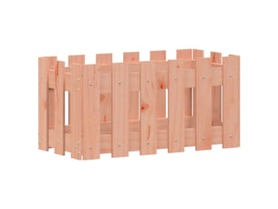Jardinière - bac à fleurs avec design de clôture 60x30x30 cm douglas massif