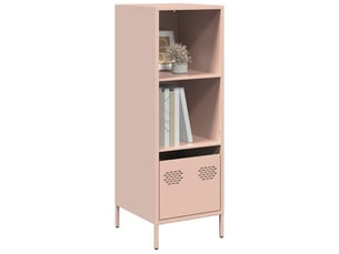 Buffet haut - bahut - meuble de rangement rose 35x39x103,5 cm acier