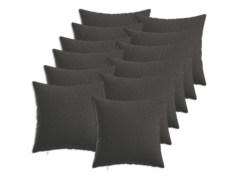 Lot de 12 housses de coussin heerlen gris foncé 40 x 40 cm tissu cf48980 - Conforama B