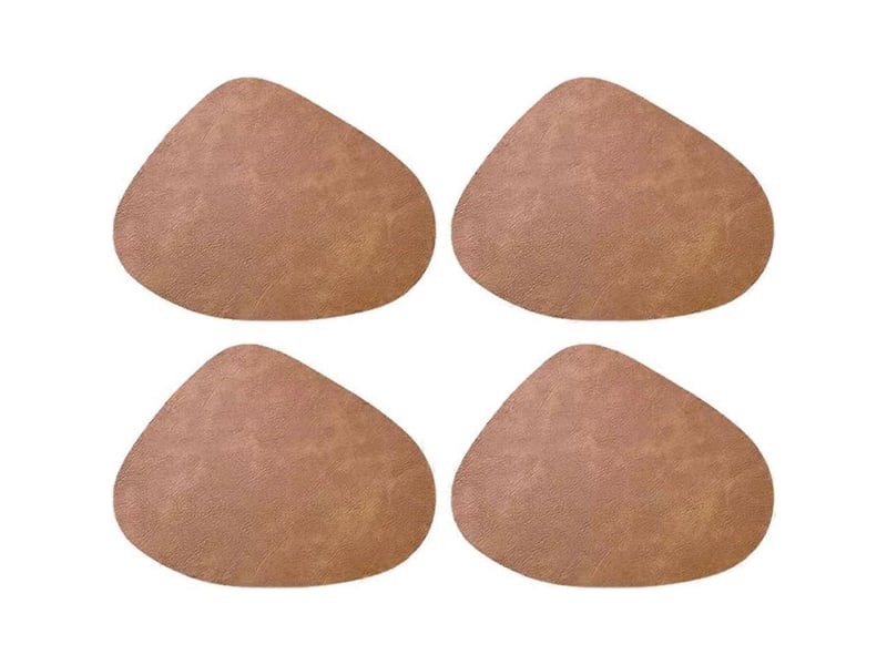  Sets de table en polyuréthane texturé double face en forme de goutte d'eau, imperméables et résistants à l'huile, lot de 4 pièces pour la table à manger, décoration intérieure marron  - Conforama A