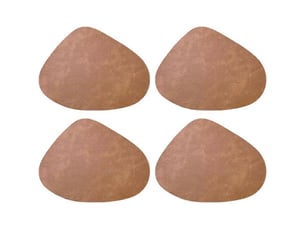 Sets de table en polyuréthane texturé double face en forme de goutte d'eau, imperméables et résistants à l'huile, lot de 4 pièces pour la table à manger, décoration intérieure marron