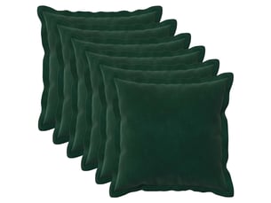 Lot de 6 coussins avec oreiller, coussins décoratifs houten vert foncé fløjl cf51284
