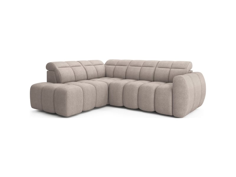  Canapé d'angle électrique ronda 4 places marron clair – angle gauche  - Conforama E