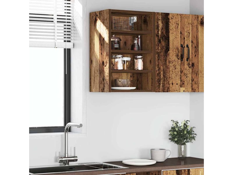  Meuble de rangement cuisine, armoire suspendue bois ancien 40x29,5x60 cm bois d'ingénierie  - Conforama C