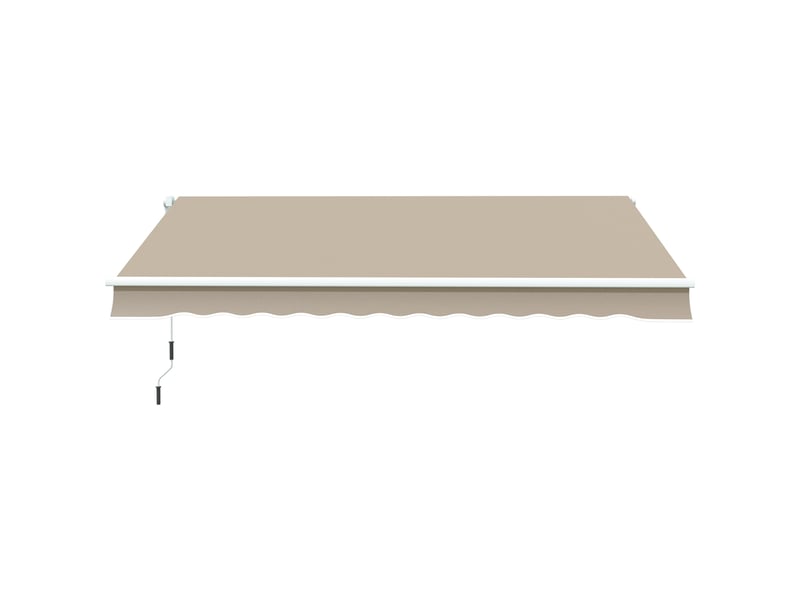  Store banne à enrouleur manuel 4 x 2,5 m avec housse imperméable, métal et aluminium, beige  - Conforama B