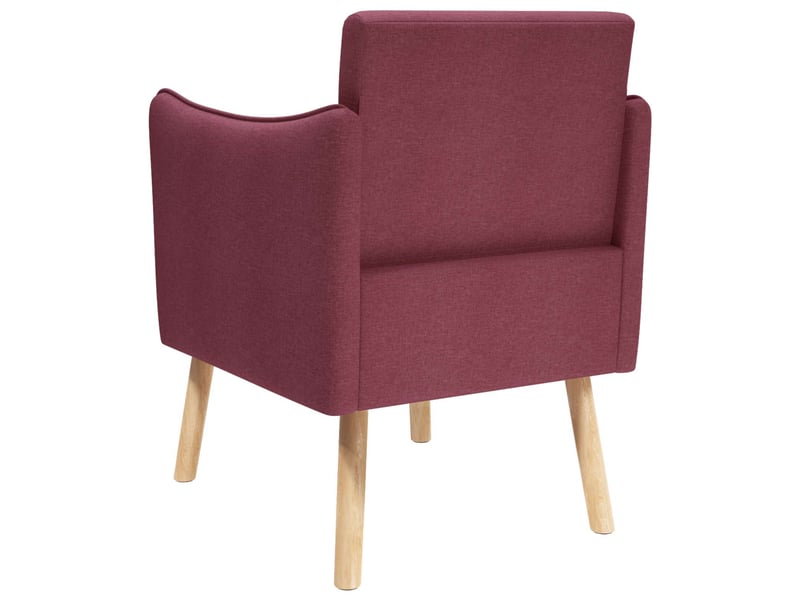 Vidaxl chaise d'appoint bordeaux tissu - Conforama E