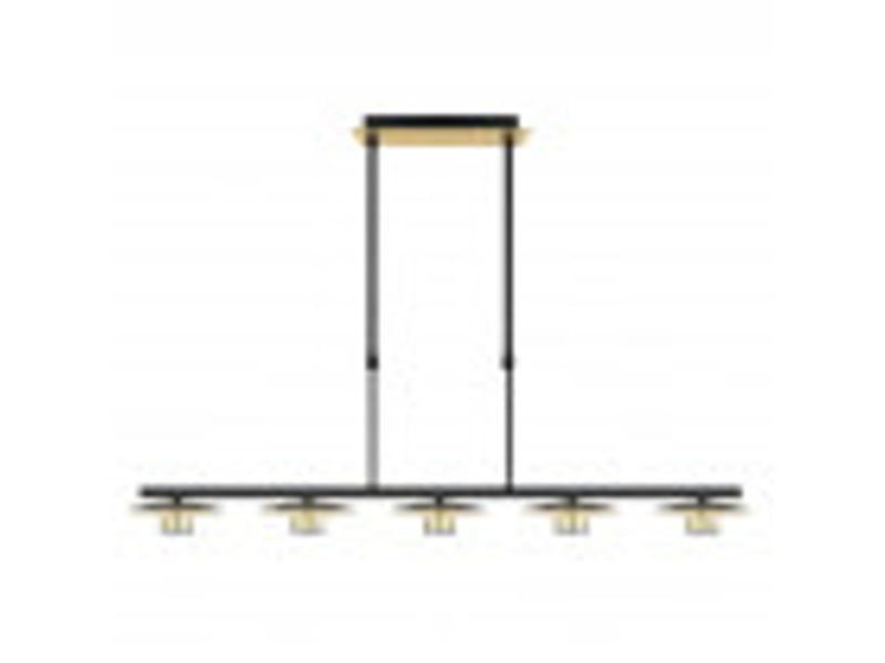  Fabrilamp ciudad del cabo, lampe, moderne, led, 30 w, 2400 lm, 4000 k, noirdoré, 40-62 x 104 x 15 cm 153655016 - Conforama B