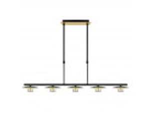 Fabrilamp ciudad del cabo, lampe, moderne, led, 30 w, 2400 lm, 4000 k, noirdoré, 40-62 x 104 x 15 cm