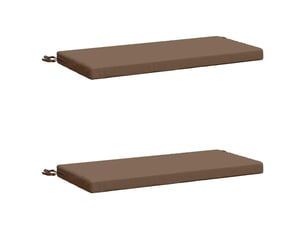 Lot de 2 coussins de banc, coussins d'assise soest 100 % polyester taupe cf57468
