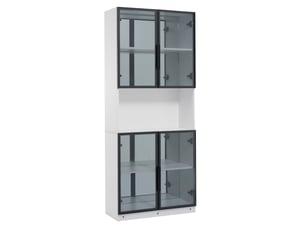 Vitrine coloris blanc 4 étagère(s) <strong>SEYAKANY</strong> <strong></strong> - 70 cmx170 cm