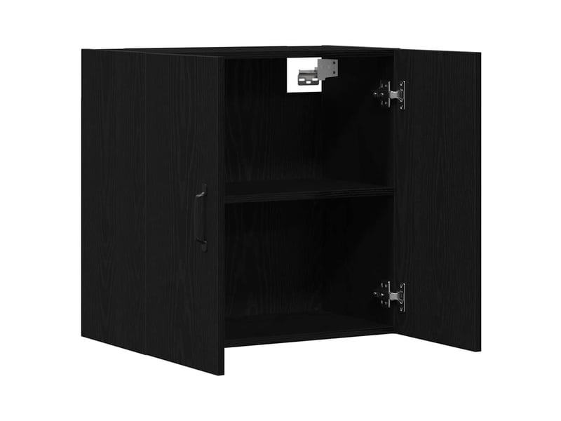  Armoire murale salon, meuble de rangement en chêne noir 60 x 31 x 60 cm bois d'ingénierie  - Conforama E