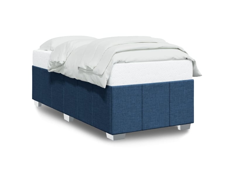  Lit simple- lit adulte -  cadre de lit sans matelas bleu 90x200 cm tissu  - Conforama A