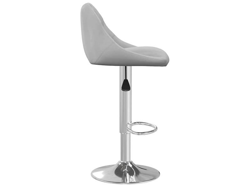  Tabouret de bar, chaise de bar gris clair velours shl68900  - Conforama D