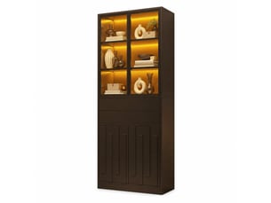 Vitrine coloris noir COVREO - x180 cm