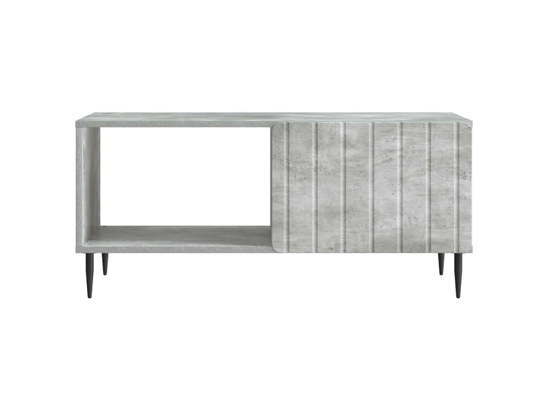  Table basse - table de salon - table à thé gris béton 90 x 50 x 40 cm bois d'ingénierie  - Conforama E