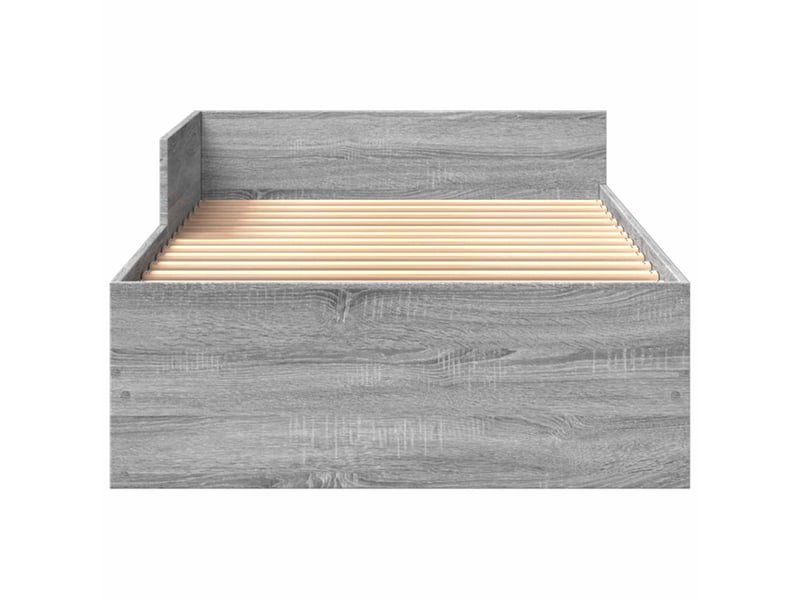 Lit simple- lit adulte - cadre de lit avec tête de lit sonoma gris 80 x 200 cm - Conforama C