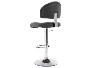 Tabouret de bar, chaise de bar gris similicuir