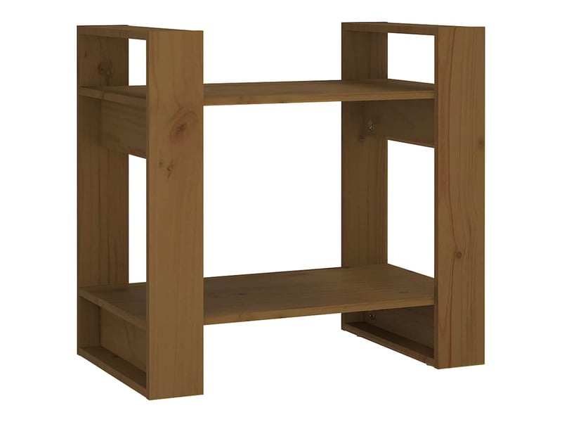  Bibliothèque, étagère de rangement marron miel 60x35x57 cm bois massif  - Conforama A