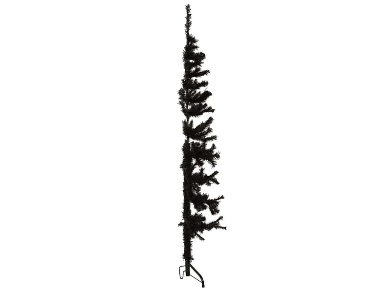  Demi sapin de noël, arbre de noël artificiel mince avec support noir 120 cm  - Conforama D