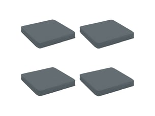 Lot de 4 coussins de siège, coussins d'assise vught 100 % polyester bleu cf60706