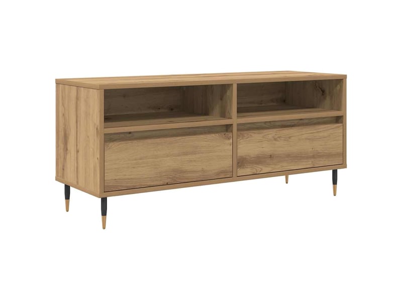  Meuble tv - banc tv - meuble de rangement 100 x 34,5 x 44,5 cm chêne artisanal  - Conforama A