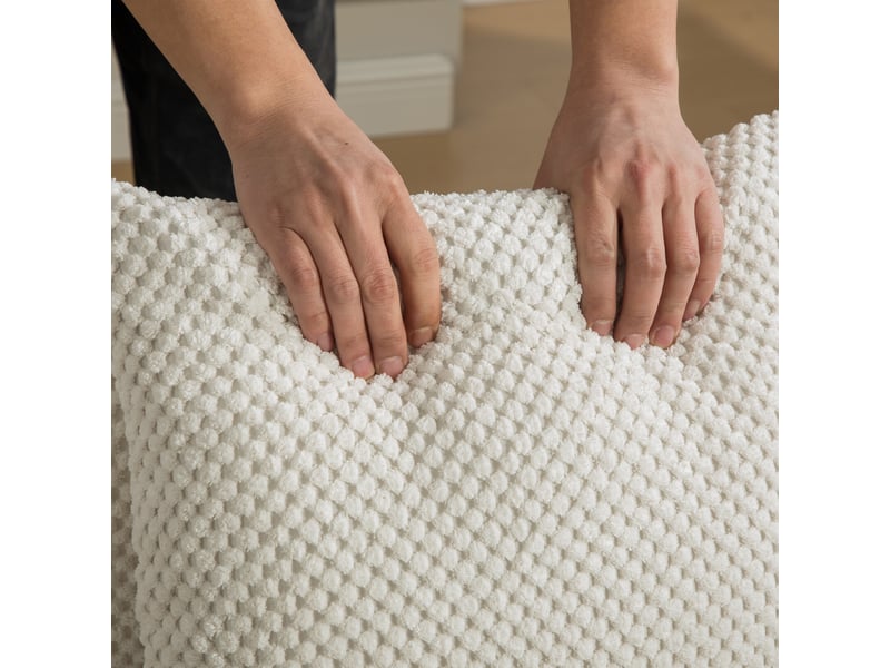  Canapé modulable 3 places en chenille beige, 190 x 89 x 75 cm, sans montage, livré compressé, base antidérapante, coussins inclus, pour le salon CARDUME ESTIVAL - Conforama E