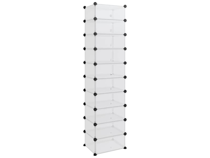  Meuble à chaussures, étagère à chaussures transparent 44x32x174 cm pp  - Conforama A